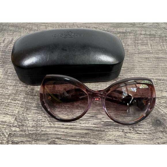 COACH HC8177 1588 PURPLE BROWN OVERSIZED SUNGLASSES 59-17 140 - Picture 1 of 14